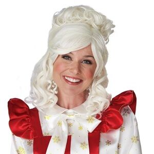 Elegant White Curly Wig